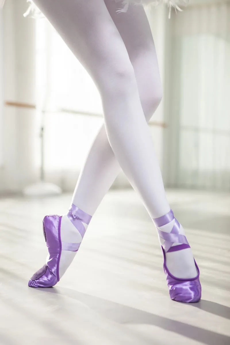 Purple Ballet Dance Shoes Satin Comfortable Soft Sole Ballet Dancing Shoes For Girls Kids Children Women's Shoes Wholesale B32