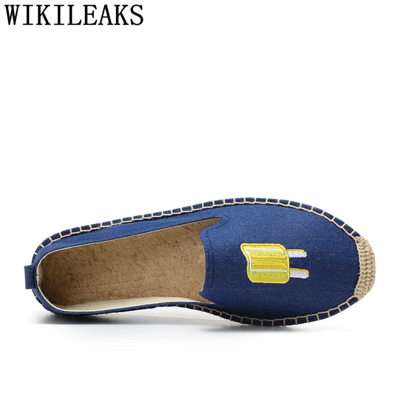 Espadrilles Women Loafers Casual Shoes Women Designer Shoes Brand Canvas Shoes Women Sepatu Slip On Pria Zapatos De Mujer Buty