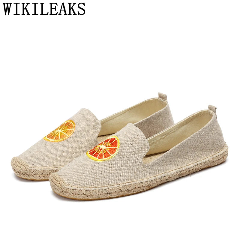 Espadrilles Women Loafers Casual Shoes Women Designer Shoes Brand Canvas Shoes Women Sepatu Slip On Pria Zapatos De Mujer Buty