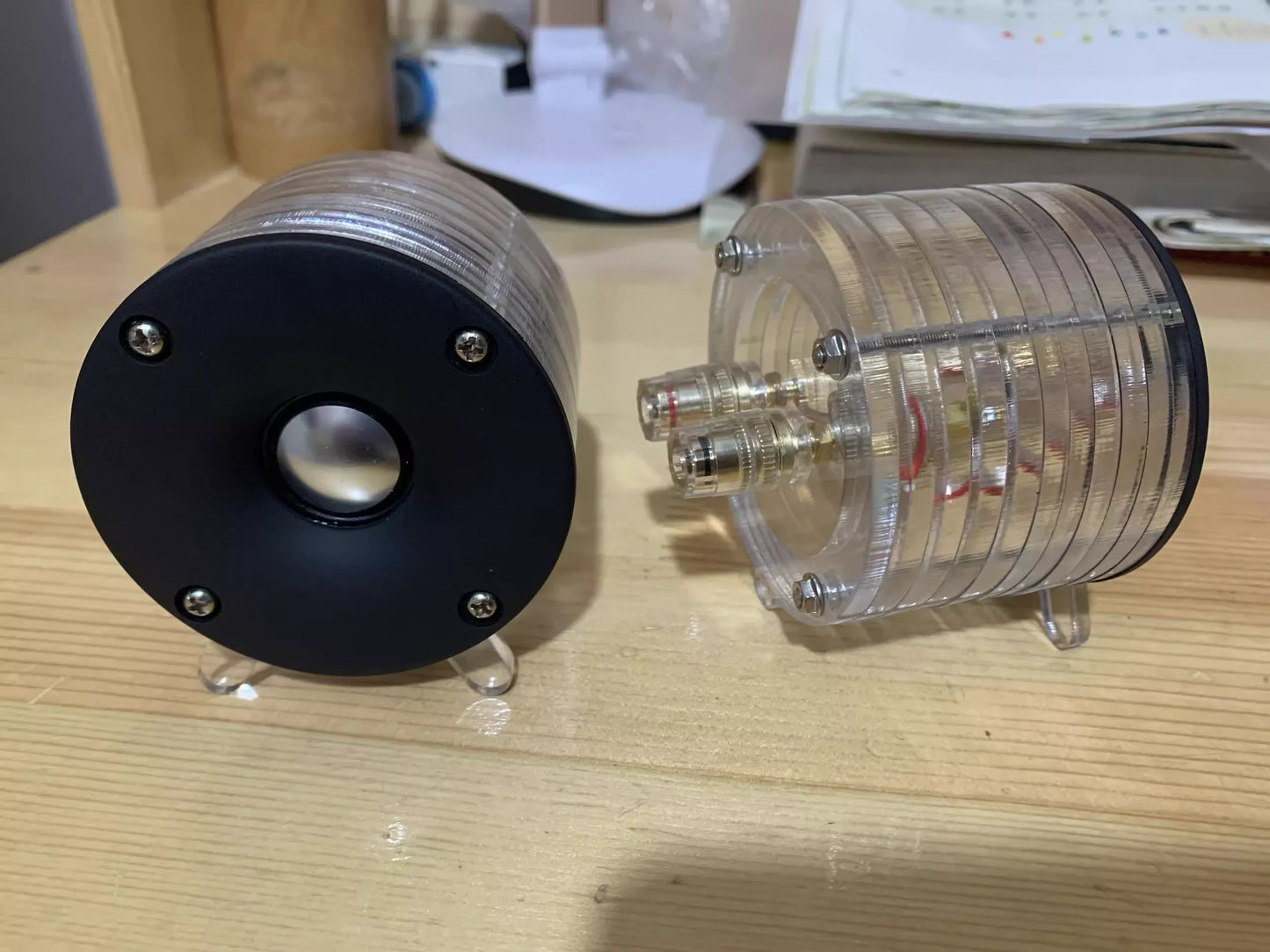 A-1044 3 Inch Tweeter Transparent Speaker Aluminum Tweeter Ultra High Speaker Silk Membrane Tweeter 1Pair