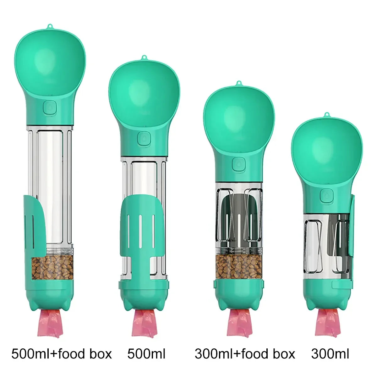 Portable Dog Food Feeder 3 In 1 Cat Water Bottle Drinker Poop Dispenser Leak Proof Multifunctional Travel Puppy Outdoor Drinking