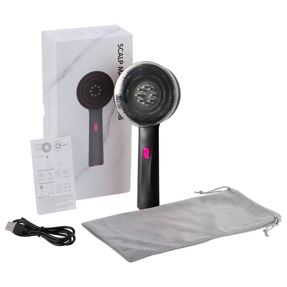 3 Modes Electric Massage Comb Portable Red Light Laser Comb for Hair Follicle Hair Follicles On The Head Essence Oil Applicator