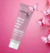 Dropdash vitamin C moisturizing gel tube on pink background with decorative pink butterflies