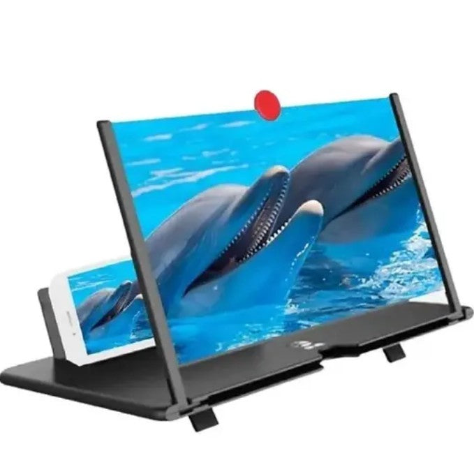 Portable screen expander for smartphones with foldable design magnifying video display