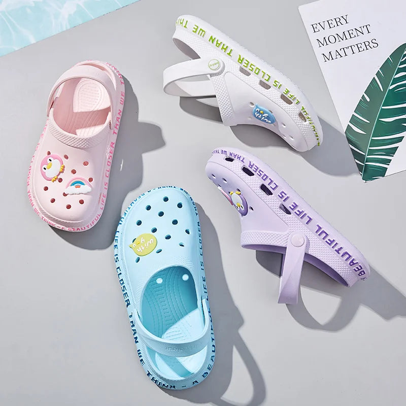 2023 Women's Sandals  Lady Girl Sandals Summer Women Casual Jelly Shoes Sandals Hollow Out Mesh Flats Beach Sandals