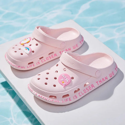 2023 Women's Sandals  Lady Girl Sandals Summer Women Casual Jelly Shoes Sandals Hollow Out Mesh Flats Beach Sandals