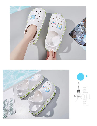 2023 Women's Sandals  Lady Girl Sandals Summer Women Casual Jelly Shoes Sandals Hollow Out Mesh Flats Beach Sandals