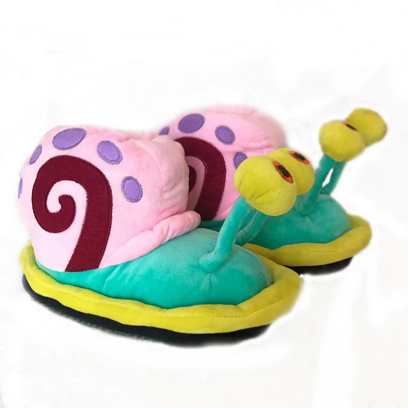 2021 New Fashion Winter Woman Cartoon Cotton Slippers Home Warm Little Snail Cute Funny Snail Wrap Plush Soft Bottom Bread Shoes