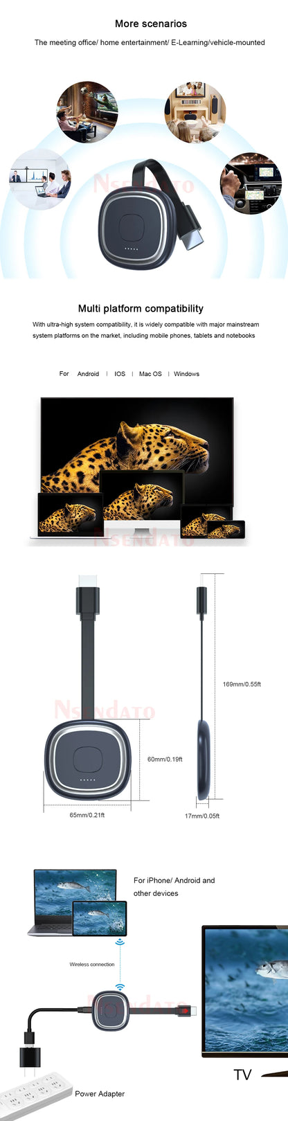 Mirascreen G20 Plus 5G ultra 4K Wireless HD TV Stick Adapter Wifi Display TV Receiver Dongle for Miracast airplay Monitor PC TV