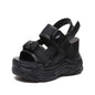 COOTELILI Summer Shoes Women Gladiator Sandals Platforms Woman Causal Wedge Shoes Open Toe Black White High heels