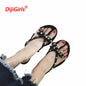 2020 European summer new fashion rivet bow flat flip flops women wear cool slippers jelly shoes