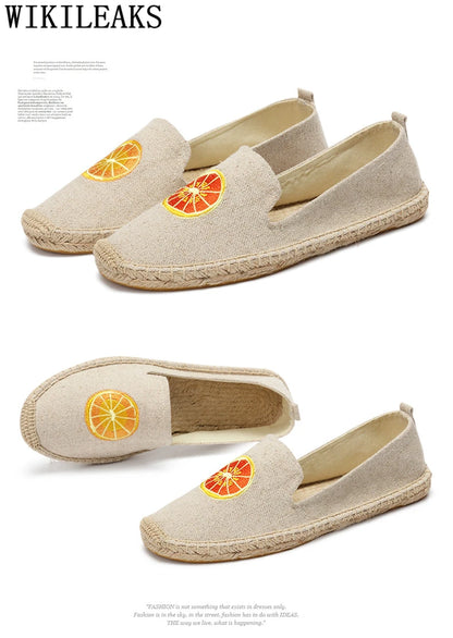 Espadrilles Women Loafers Casual Shoes Women Designer Shoes Brand Canvas Shoes Women Sepatu Slip On Pria Zapatos De Mujer Buty