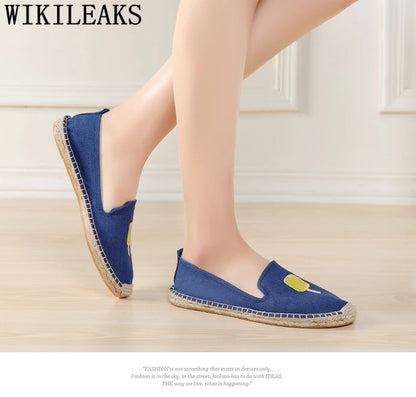 Espadrilles Women Loafers Casual Shoes Women Designer Shoes Brand Canvas Shoes Women Sepatu Slip On Pria Zapatos De Mujer Buty