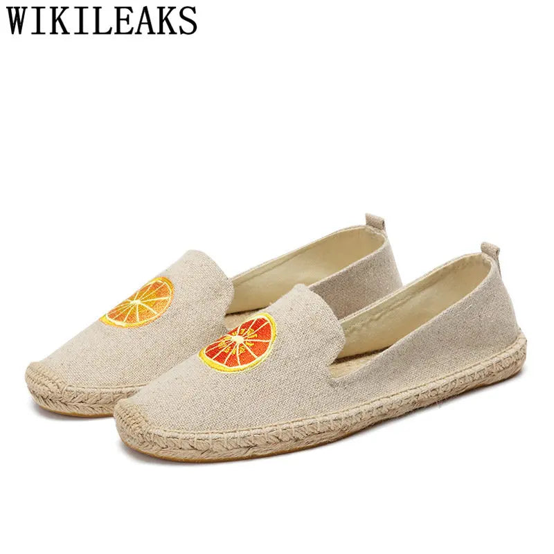 Espadrilles Women Loafers Casual Shoes Women Designer Shoes Brand Canvas Shoes Women Sepatu Slip On Pria Zapatos De Mujer Buty