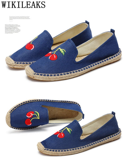 Espadrilles Women Loafers Casual Shoes Women Designer Shoes Brand Canvas Shoes Women Sepatu Slip On Pria Zapatos De Mujer Buty