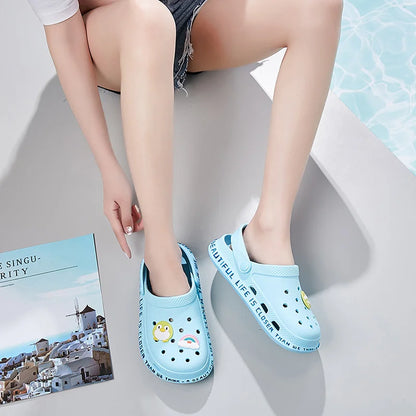 2023 Women's Sandals  Lady Girl Sandals Summer Women Casual Jelly Shoes Sandals Hollow Out Mesh Flats Beach Sandals