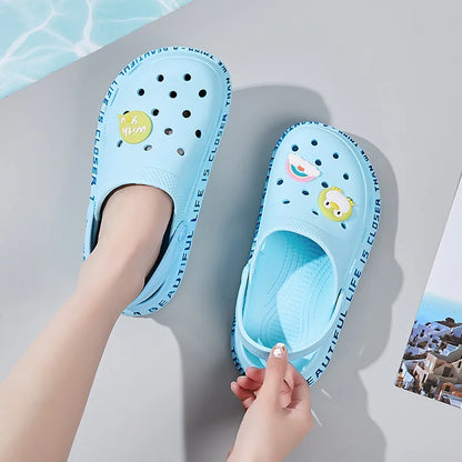 2023 Women's Sandals  Lady Girl Sandals Summer Women Casual Jelly Shoes Sandals Hollow Out Mesh Flats Beach Sandals