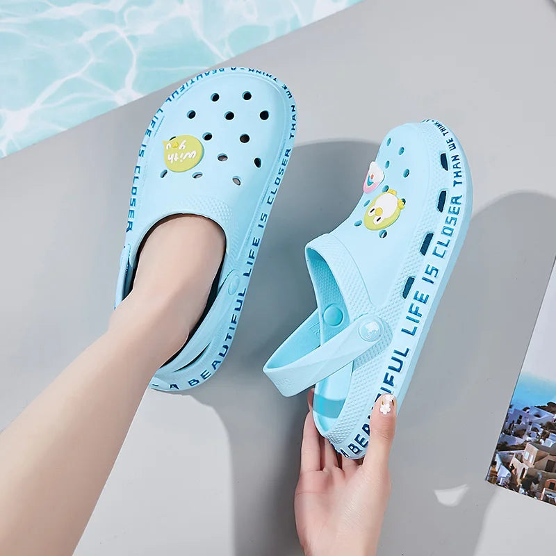 2023 Women's Sandals  Lady Girl Sandals Summer Women Casual Jelly Shoes Sandals Hollow Out Mesh Flats Beach Sandals