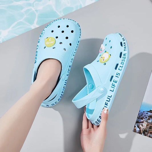 2023 Women's Sandals  Lady Girl Sandals Summer Women Casual Jelly Shoes Sandals Hollow Out Mesh Flats Beach Sandals
