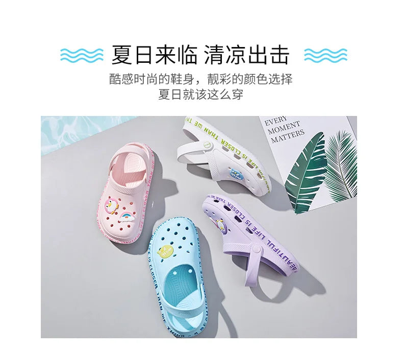 2023 Women's Sandals  Lady Girl Sandals Summer Women Casual Jelly Shoes Sandals Hollow Out Mesh Flats Beach Sandals