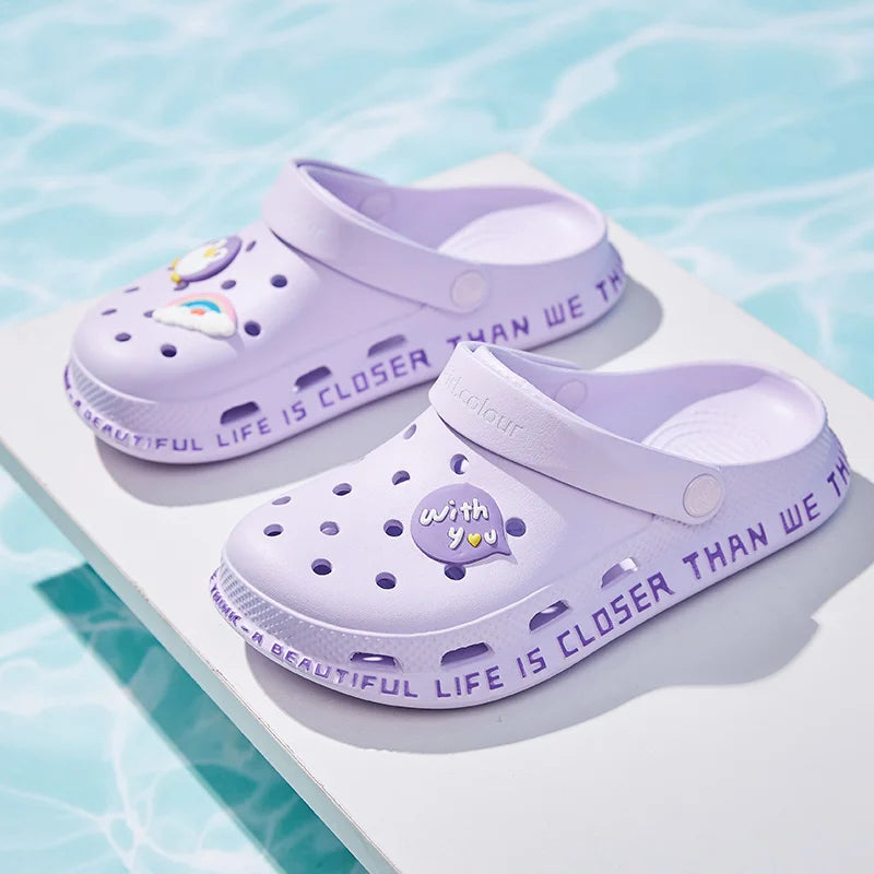 2023 Women's Sandals  Lady Girl Sandals Summer Women Casual Jelly Shoes Sandals Hollow Out Mesh Flats Beach Sandals