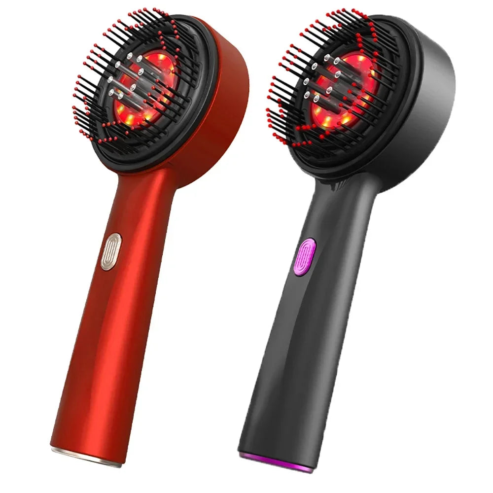 Electric Massage Comb Vibration Massager Red Light Follicle Comb Scalp Brush Hair Growth Anti Hair Loss Liquid Oil Applicator