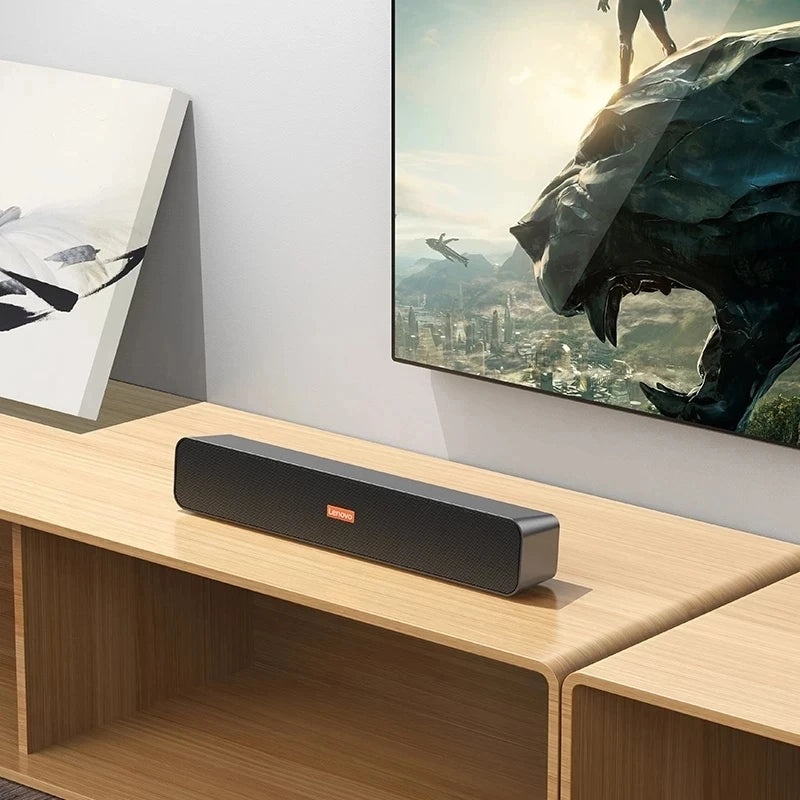 Lenovo BMS09 TV Sound Bar Speaker Stereo Surround Dual Woofer PC Speakers for Home Theater Desktop Computer Boom Box Som