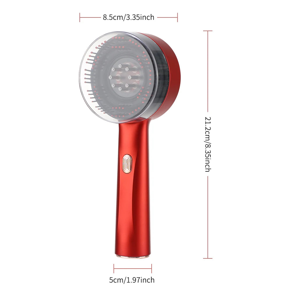 3 Modes Electric Multifunctional Infrared Therapy Comb Promote Hair Growth Massage of Hair Follicles Essence Oil Applicator