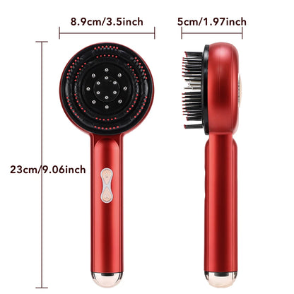 Electric Massage Comb Vibration Massager Red Light Follicle Comb Scalp Brush Hair Growth Anti Hair Loss Liquid Oil Applicator