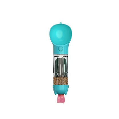 300/500ml Pet Water Food Dispenser 3 in 1 Leak Proof Pet Dog Water Bottle with Trash Bag Box and Shovel Dog Food Feeder Puppy