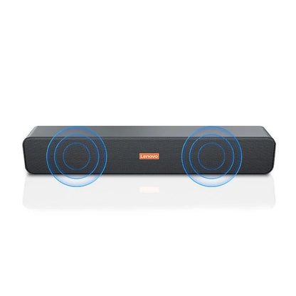 Lenovo BMS09 TV Sound Bar Speaker Stereo Surround Dual Woofer PC Speakers for Home Theater Desktop Computer Boom Box Som