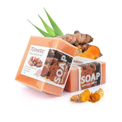 100g Turmeric Essential Oil Handmade Soap Face Wash Removal Acne Treatment Oil Control Moisturizing Whitening Soap Face Care