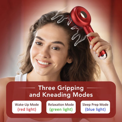 Electric Head Massager Hair Growth Comb Scalp Relax Massager 630nm Red Light Oil Applicator Anti-Hair Loss Hair Care Hairbrush