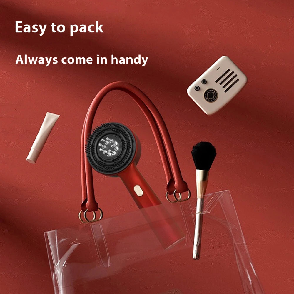 3 Modes Electric Vibration Massage Comb Red Light Therapy Hair Growth Massage Scalp Brush Oil Liquid Applicator Head Massager