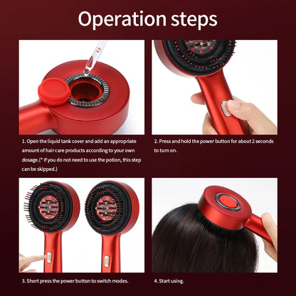 3 Modes Electric Multifunctional Infrared Therapy Comb Promote Hair Growth Massage of Hair Follicles Essence Oil Applicator