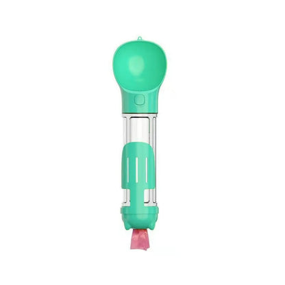300/500ml Pet Water Food Dispenser 3 in 1 Leak Proof Pet Dog Water Bottle with Trash Bag Box and Shovel Dog Food Feeder Puppy