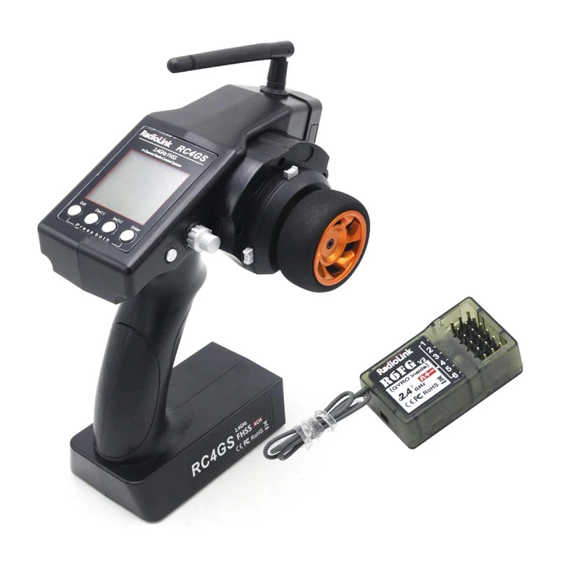 Radiolink RC4GS V2 4 CH FHSS RC Transmitter Remote Controller R6FG / R7FG With Gyro For RC Car Truck Crawler Wltoys Model