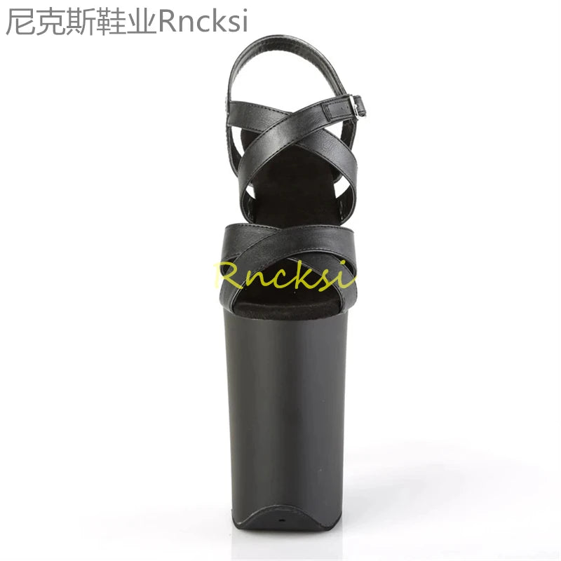 23cm Walk with a thin waterproof platform sandal model with fashionable high heels.