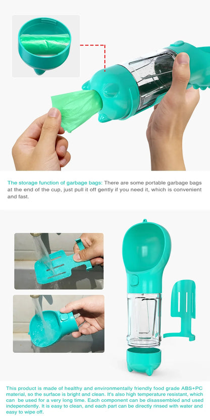 Portable Pet Dog Water Bottle For Small Large Dogs Travel Puppy Cat Drinking Bowl Outdoor Pet Water Dispenser Feeder wiht shovel
