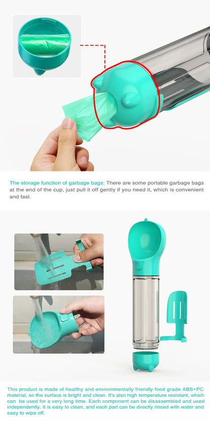 Portable Pet Dog Water Bottle For Small Large Dogs Travel Puppy Cat Drinking Bowl Outdoor Pet Water Dispenser Feeder wiht shovel