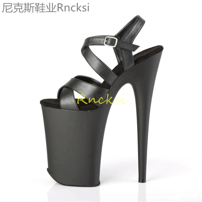 23cm Walk with a thin waterproof platform sandal model with fashionable high heels.