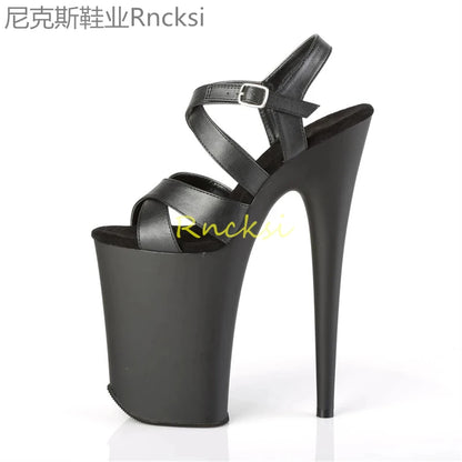 23cm Walk with a thin waterproof platform sandal model with fashionable high heels.