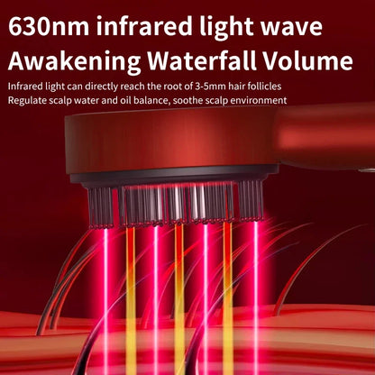 3 Modes Electric Massage Comb Portable Red Light Laser Comb for Hair Follicle Hair Follicles On The Head Essence Oil Applicator