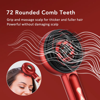 Electric Head Massager Hair Growth Comb Scalp Relax Massager 630nm Red Light Oil Applicator Anti-Hair Loss Hair Care Hairbrush