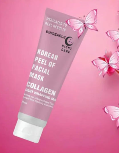 Dropdash Korean peel off facial mask tube for collagen night care with vitamin C moisturizing gel