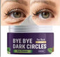 Bye Bye Dark Circles eye cream to reduce dark circles naturally shown with before and after eye close-up