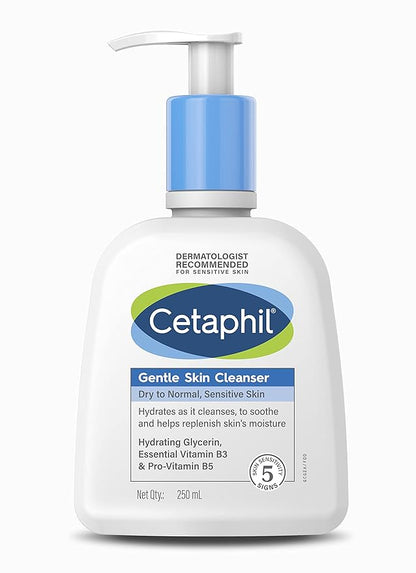 Cetaphil gentle skin cleanser and moisturizer combo bottle with pump for sensitive skin
