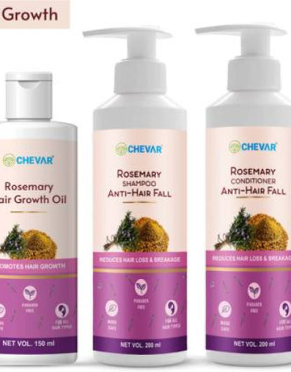 Dropdash rosemary hair growth kit with shampoo conditioner and hair growth oil for hair fall prevention