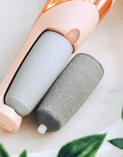 Dropdash electric foot callus remover with replaceable grinding rollers for smooth feet