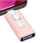 RuchiVerse pink high speed metal USB flash drive connected to a smartphone